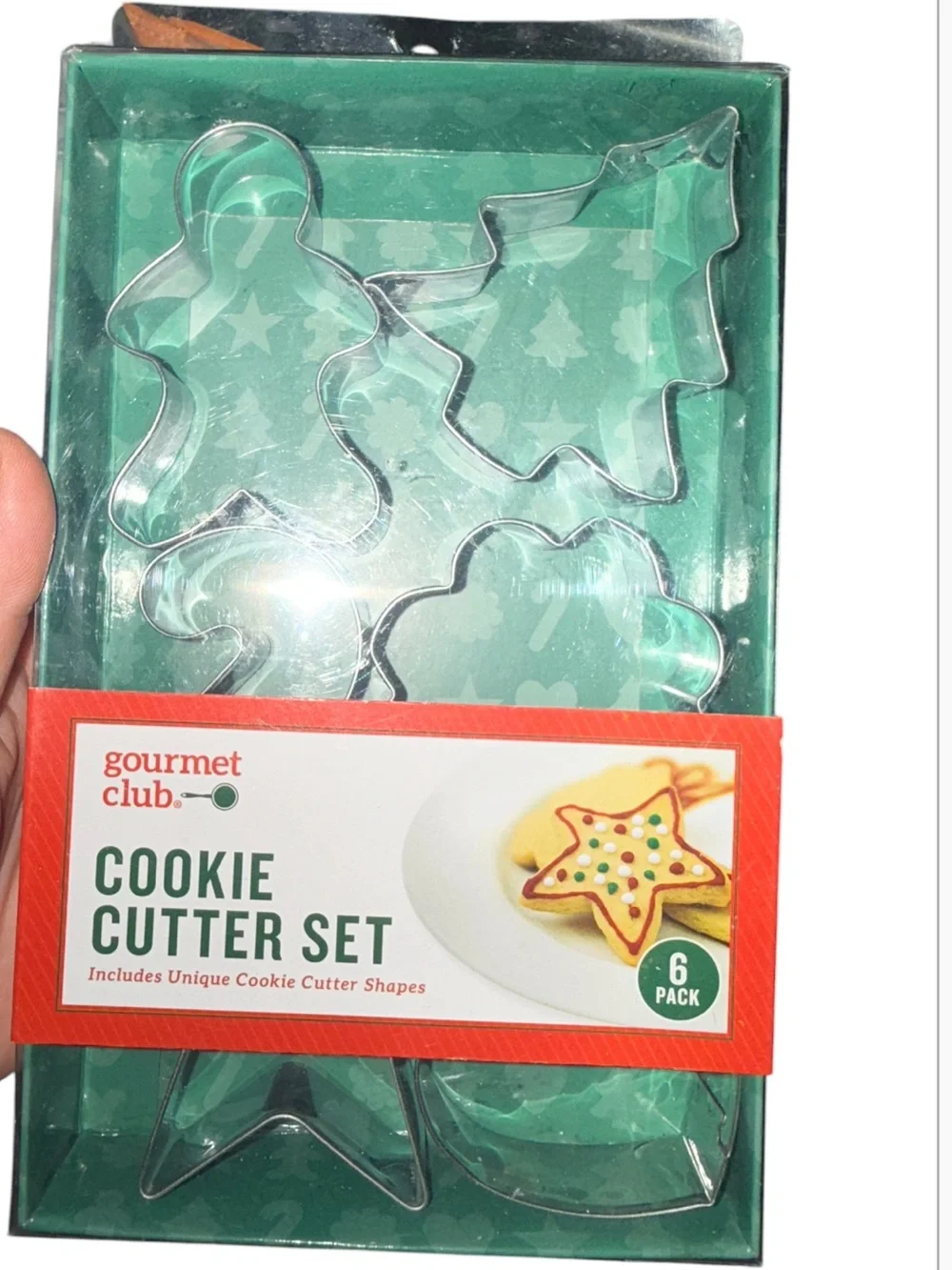 Christmas Cookie Cutters Metal Gourmet Club 6 Holiday Star Heart Candy Cane